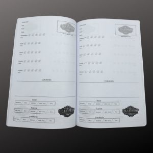 Notebook journal opened with two pages showing
