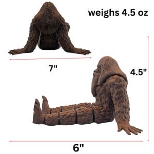 Alternative view of 3D Printed Flexible Sasquatch